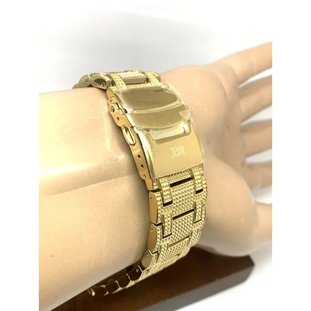 JBW Men's Watch J6380A Heist Diamond 0.20CTW Gold Tone Steel Quartz 45mm